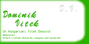 dominik vitek business card